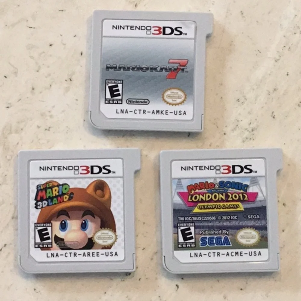 Backpack & Mario Kart 7 Nintendo 3DS Game & Super Mario 3D Land & Sonic Olympics